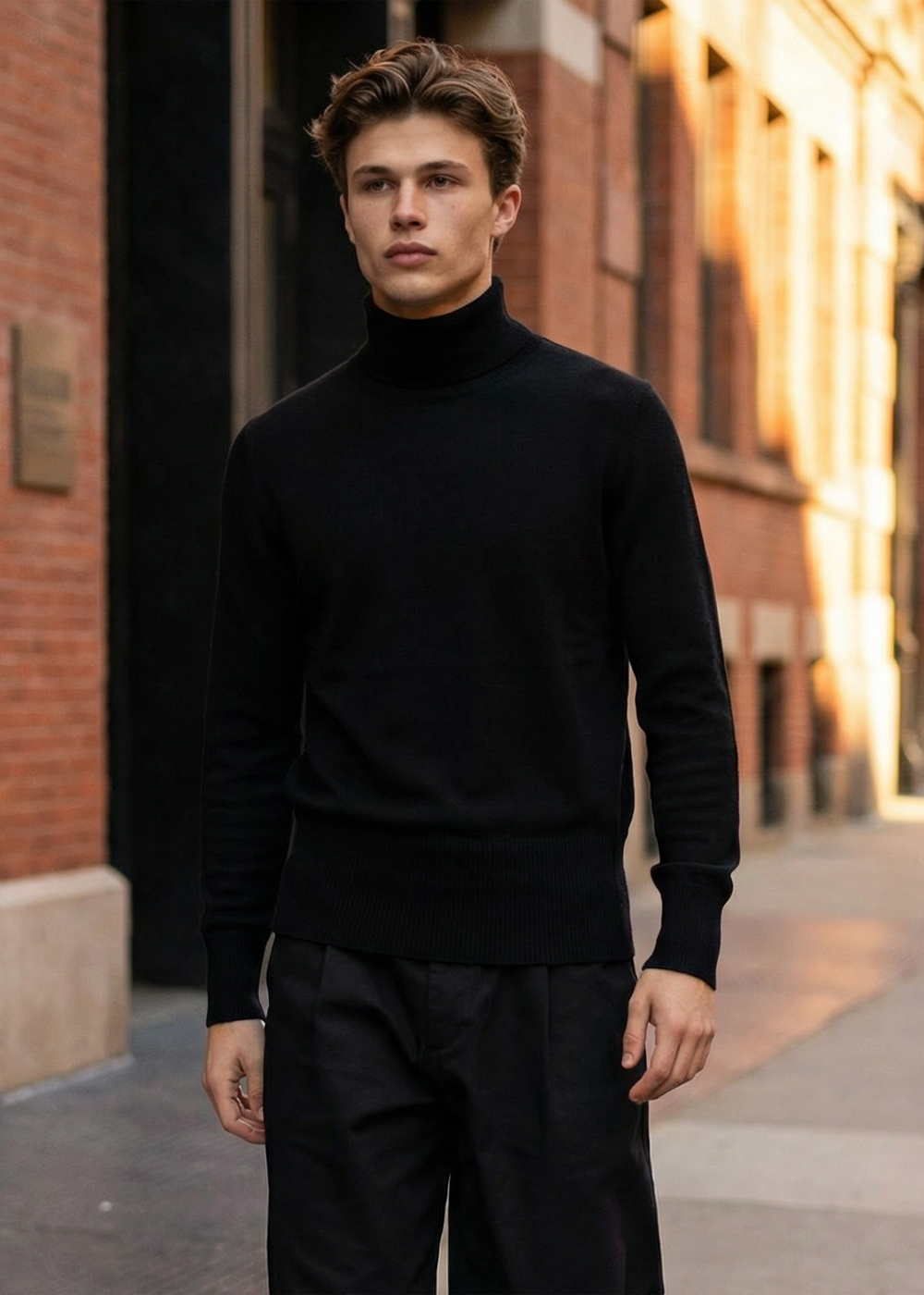 [Cashmere 100%] Basic Cashmere Turtleneck - Front