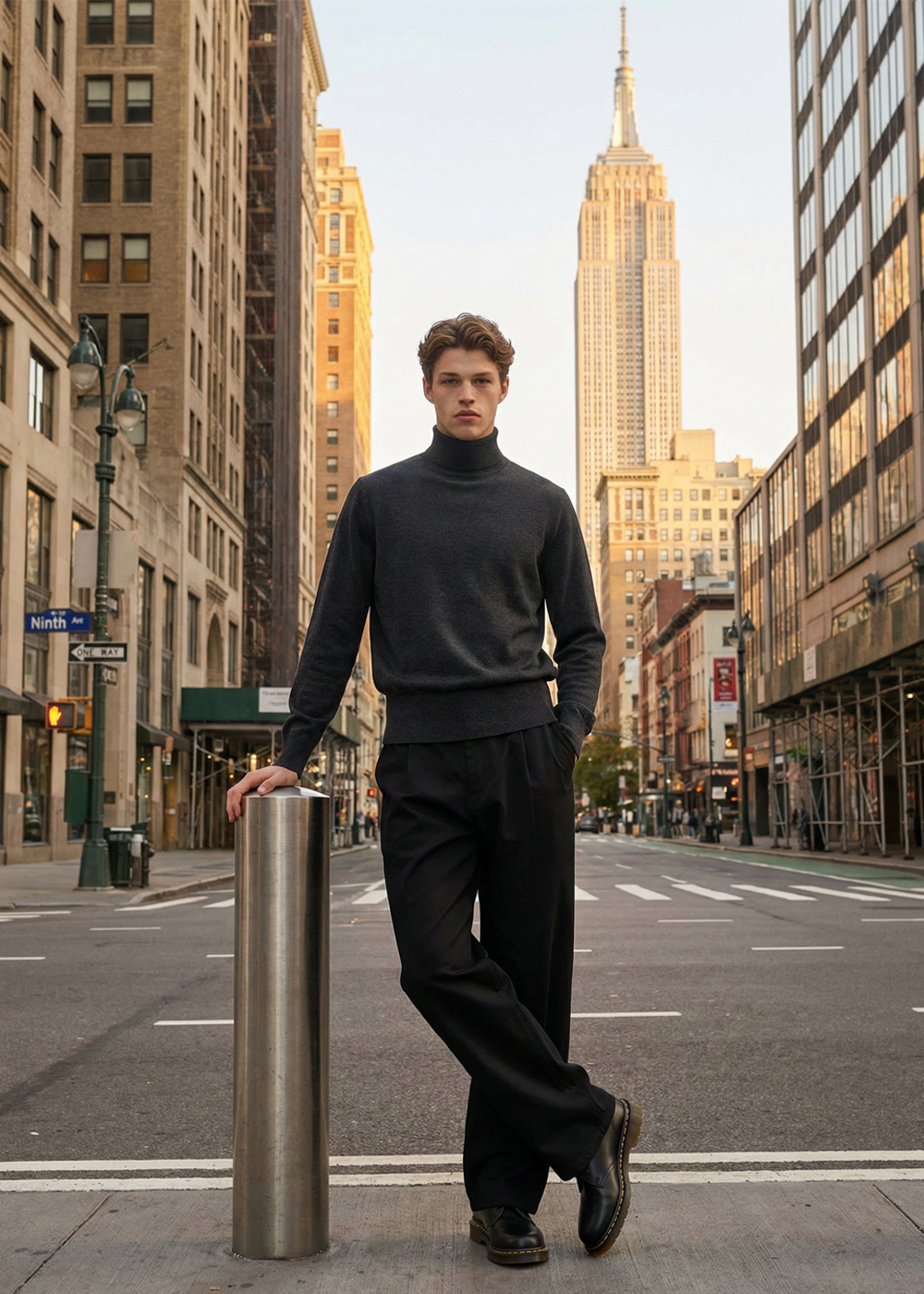 [Cashmere 100%] Basic Cashmere Turtleneck - Front