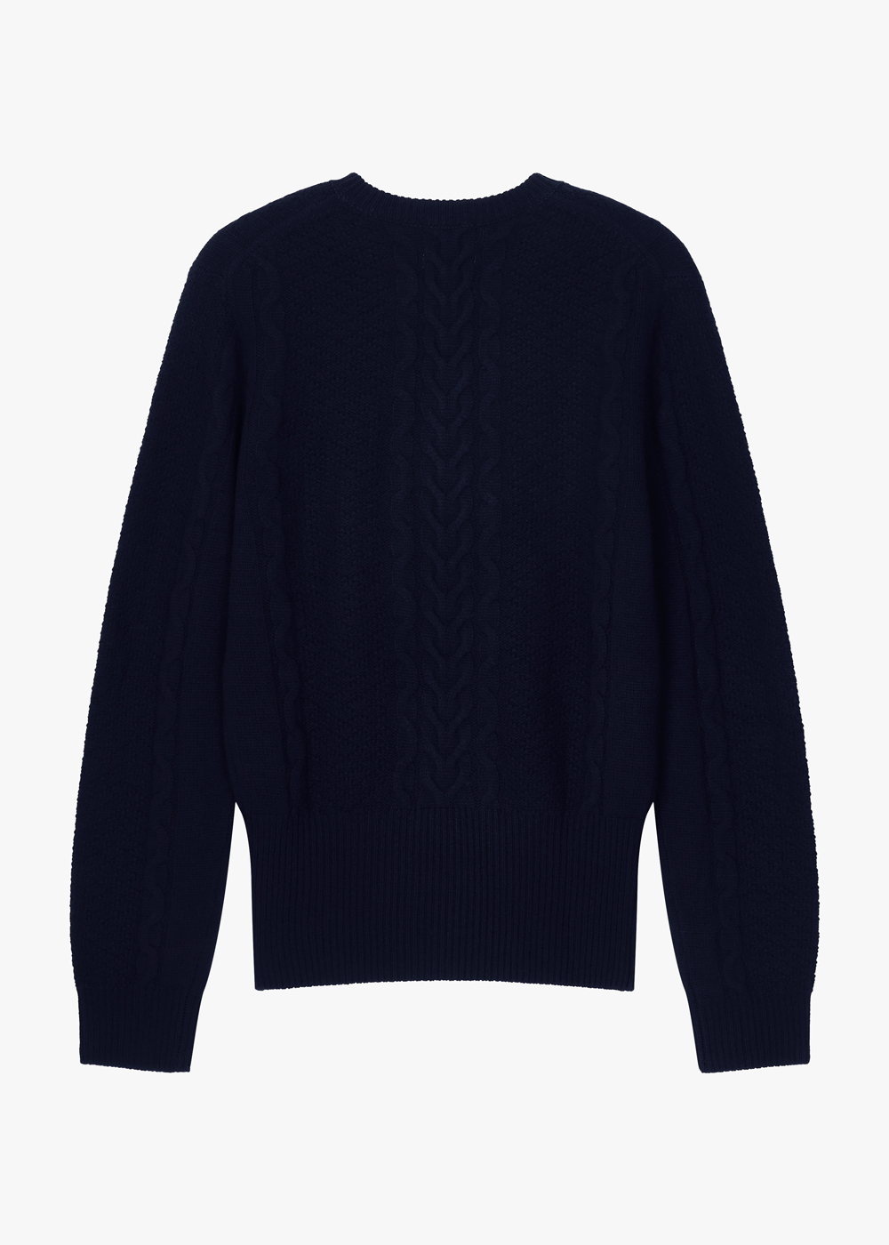 [Cashmere 100%] Aran Type Cashmere Crewneck mobile thumbnail 2