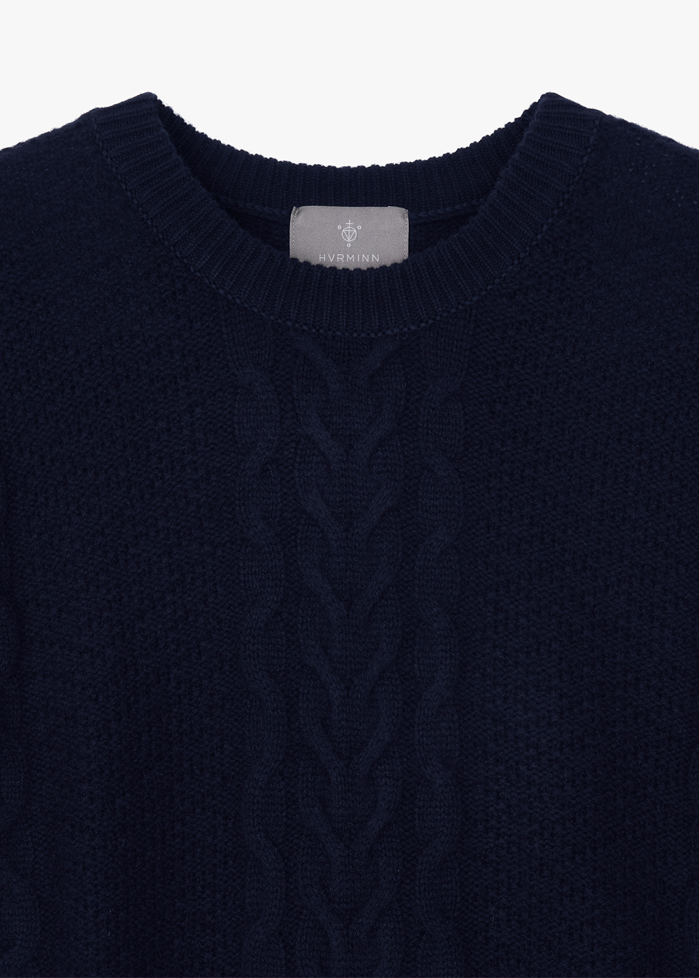 [Cashmere 100%] Aran Type Cashmere Crewneck mobile thumbnail 3
