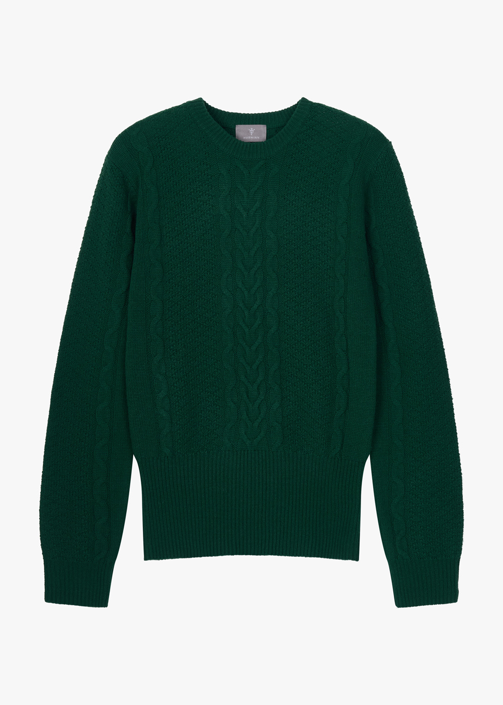 [Cashmere 100%] Aran Type Cashmere Crewneck - Model