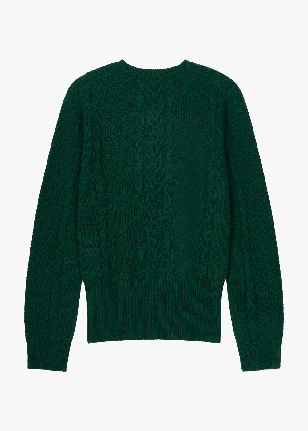 [Cashmere 100%] Aran Type Cashmere Crewneck mobile thumbnail 2