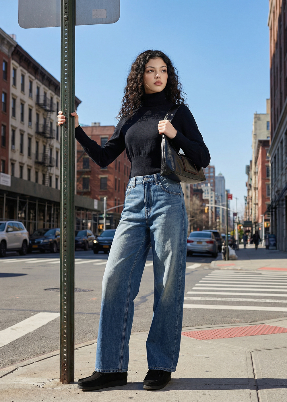 [Cashmere 100%] Basic Cashmere Turtleneck - Front