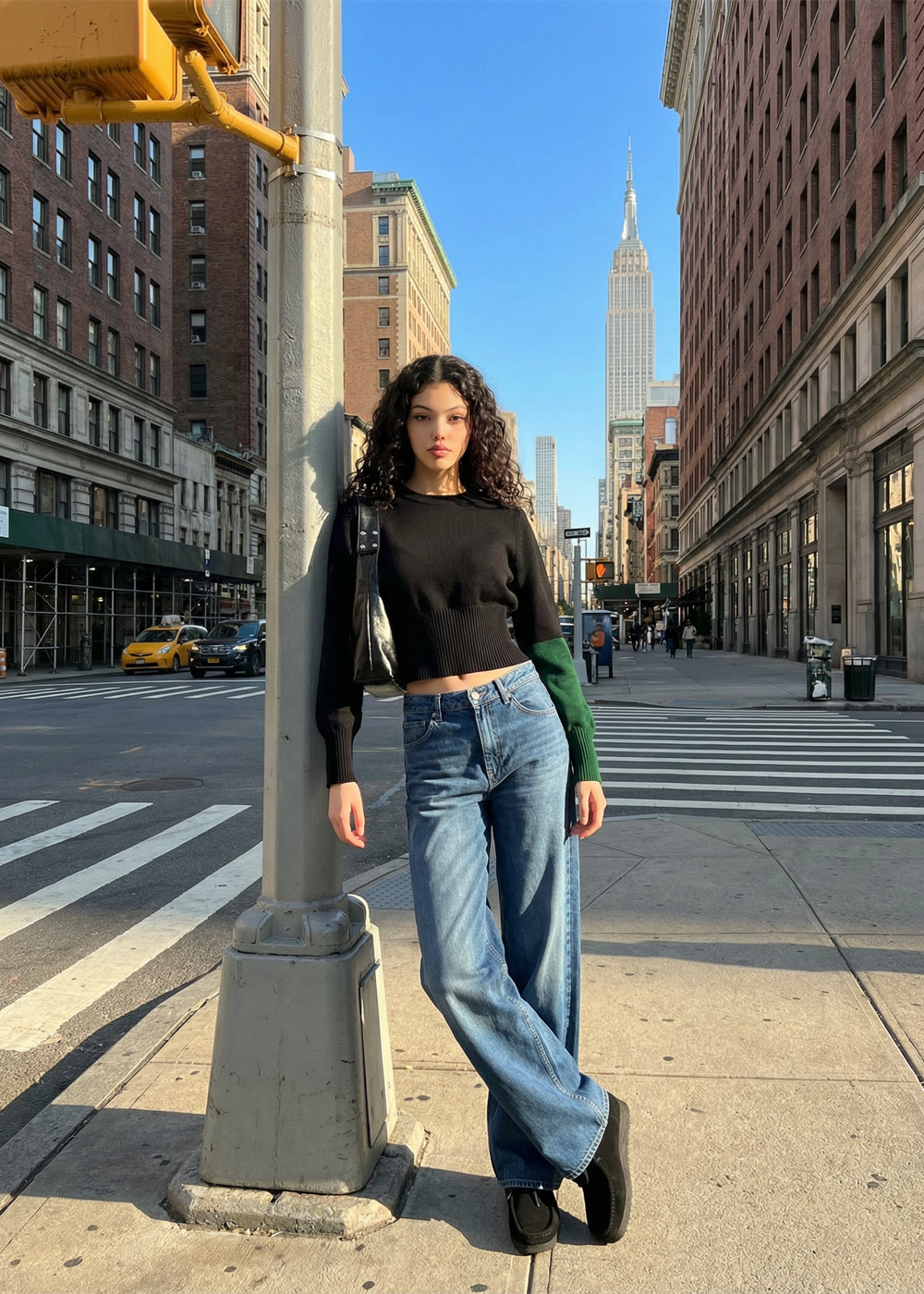 [Cashmere 100%] Football Cashmere Crewneck - Front