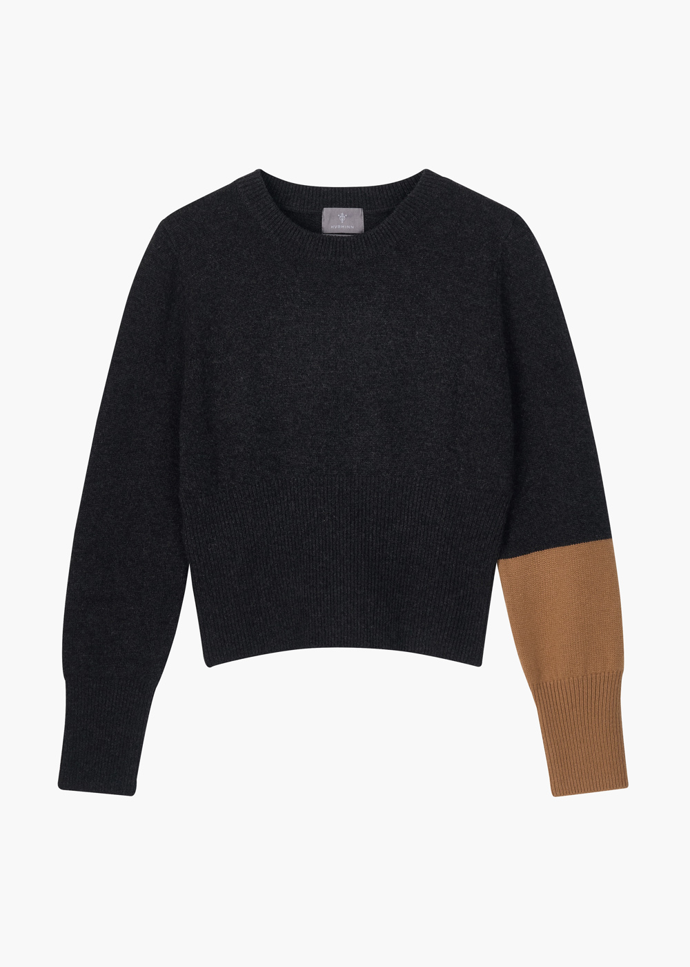 [Cashmere 100%] Football Cashmere Crewneck - Model